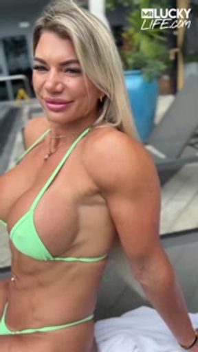 Fit Blonde Denise Anders Gives A Great Workout