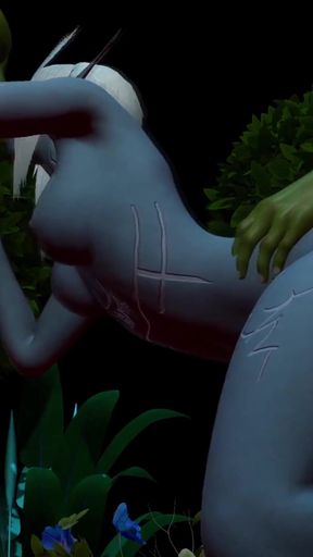Elf is having a threesome with two orcs