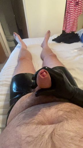 Latex shorts and gloves