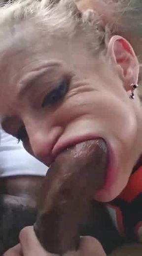 Gumming Granny Giving A Gumjob