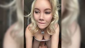 blonde beauty rides sex toy in webcam solo