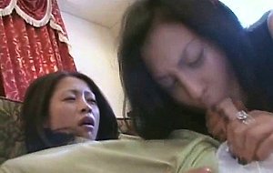Asian Girl Sucks Her Futanari GF