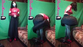 long skirt on the wind