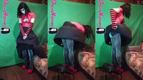 long skirt on the wind