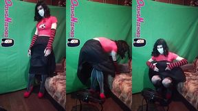 long skirt on the wind