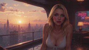 Cloud Level Olivia in the Future Suggestive Teasing showing her Ample Cleavage Part 2