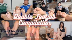 Double Footjob Mega Video! - Male Feet, Gay Footjob, GayFootFetish