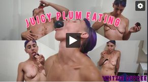 Juicy Plum Eating