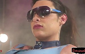 Ts beauty sucking cock during bdsm fetish
