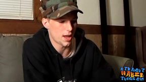 Straight amateur thugs Chain and Aaron join to wank dicks
