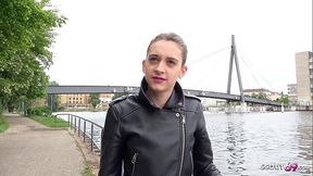 GERMAN SCOUT - ANAL FOR PETITE 18yr YOUNG CHEATING GIRL AT STREET CASTING