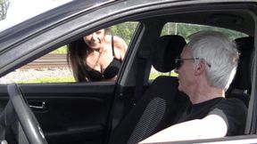 Foot pampering in car (HD)