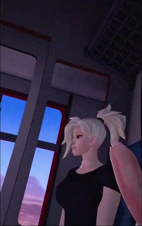 Mercy couldn't Resist a Random Cock on a Train
