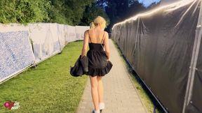 Blonde Slut Picked up at the Fair and Fucked in the Rain!!