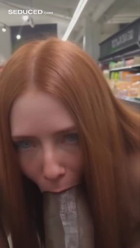 sucking cock, a young american woman with long, video created by AI