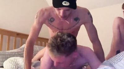 Naughty daddy is fucking his two stepsons one by one