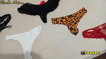 CUCKOLD SHOWS OFF HIS WIFE TRYING ON AND SHOWING OFF IN PANTIES
