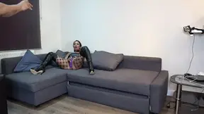 British model Talula Thomas deep throats and cums on her cheeks