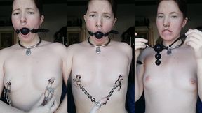 deepthroat gags and nipple clamps