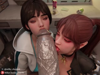 Bunny Invites Valby to Help Her Blow a Massive Cock | The First Descendant