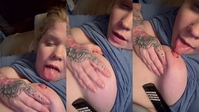 nipple licking teaser
