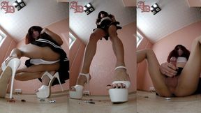 Tranny Giantess In High Heels Crushes Micro Cars - 2