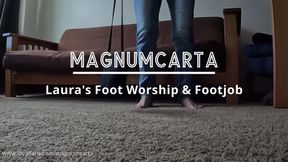 Laura's Foot Worship & Footjob"- Full video