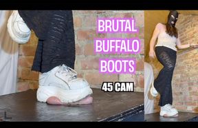 Buffalo Boots Ball Crush & Stomping Cum Explosion from Cock **45 CAM version** Extreme Ballbusting Shoejob