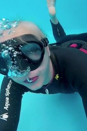 Underwater Wetsuit JOI in My Private Pool
