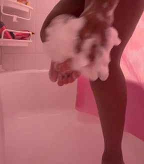 Washing my feet after a long day of work