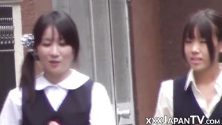 Asian girls pawed in public by mischievous voyeurs