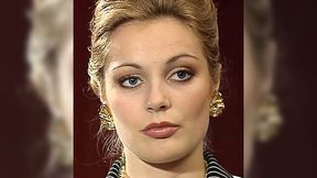 Naughty short haired milf babe bent over on the hood of the car