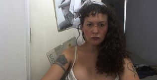 Showing my white dress on my webcam show