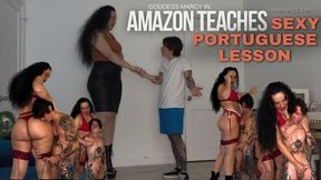 Amazon Teaches Sexy Portuguese Lesson - Ft: Goddess Marcy and Charlie Mitchell (720p)