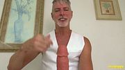 ManPuppy: DILF Richard Lennox grabs big dick to wank in his apartment after clubbing
