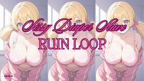 MP4 VERSION Sissy diaper slave ruin loop