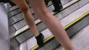 Shinjuku Sneak Peek of -Chan Student in School Uniform with Sexy Legs and Blazer