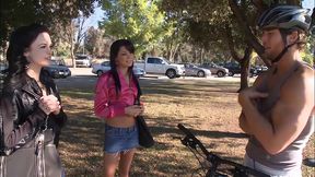stephanie sage and tanner mayes fuck a bike messenger together on a whim