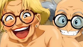 Married Nudist Granny Was Fucked in a Big Ass by Her Husband's Stepbrother Right in the Kitchen - Hentai