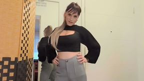 What do you want with your tiny dick? Put it away and cum in your pants! SPH JOI by GERMAN Tranny