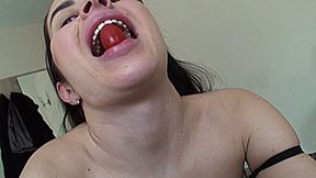 Swallowing cherry !(1920x1020 FULL HD)MP4