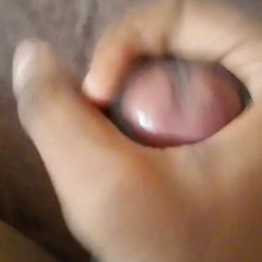 Horny cock jerking off bed