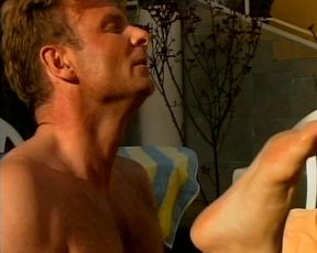 Outdoor Threesome FMM with Redhead Hairy Pussy and Double Penetration