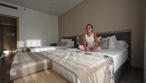 Petite Asian with Glasses Surprised by Mature Man's Impressive Size