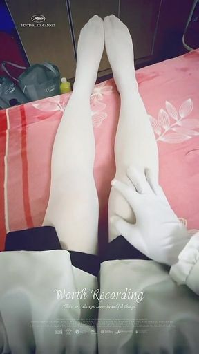 Crossdresser White Stocking and Maid