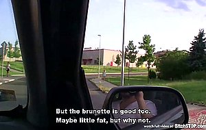 Bitch stop - blonde hooker picked up on czech street