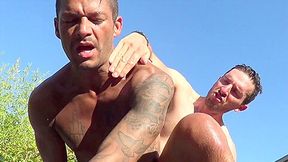 Straight boy sucked by gay Latino in outdoor jacuzzy - CrunchBoy