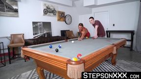 My cute stepson Troye Jacobs gave me a pool table so I gave him my yummy cum