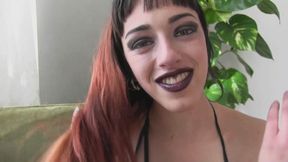 Valerie kisses you with dark lipstick ( KISSES )