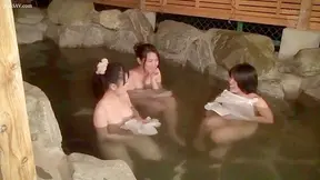 Sneaky Peeping Tom Catches Japanese Girls' Naked Bodies in Public Onsen, #Boobs #Pussy